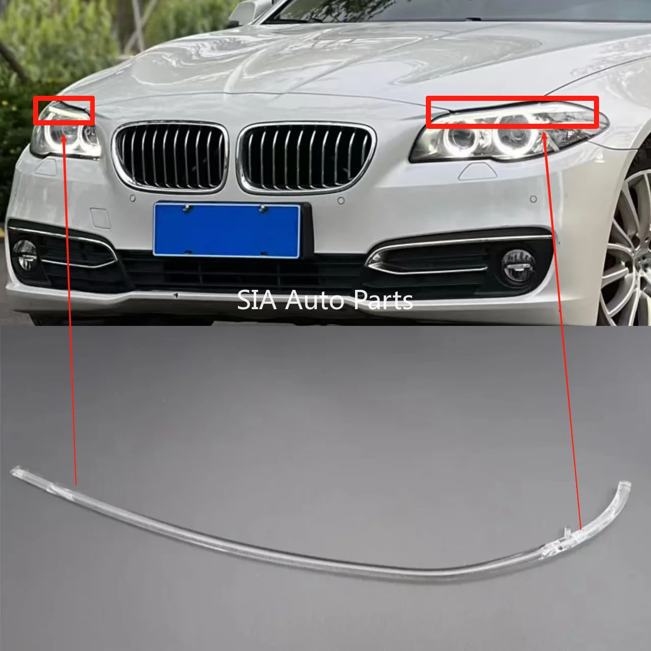 

For BMW 5 Series F18 F10 2014-2017 DRL white Light guide plate Light guide tube Headlight Daytime Running Light Guide Angel Eye