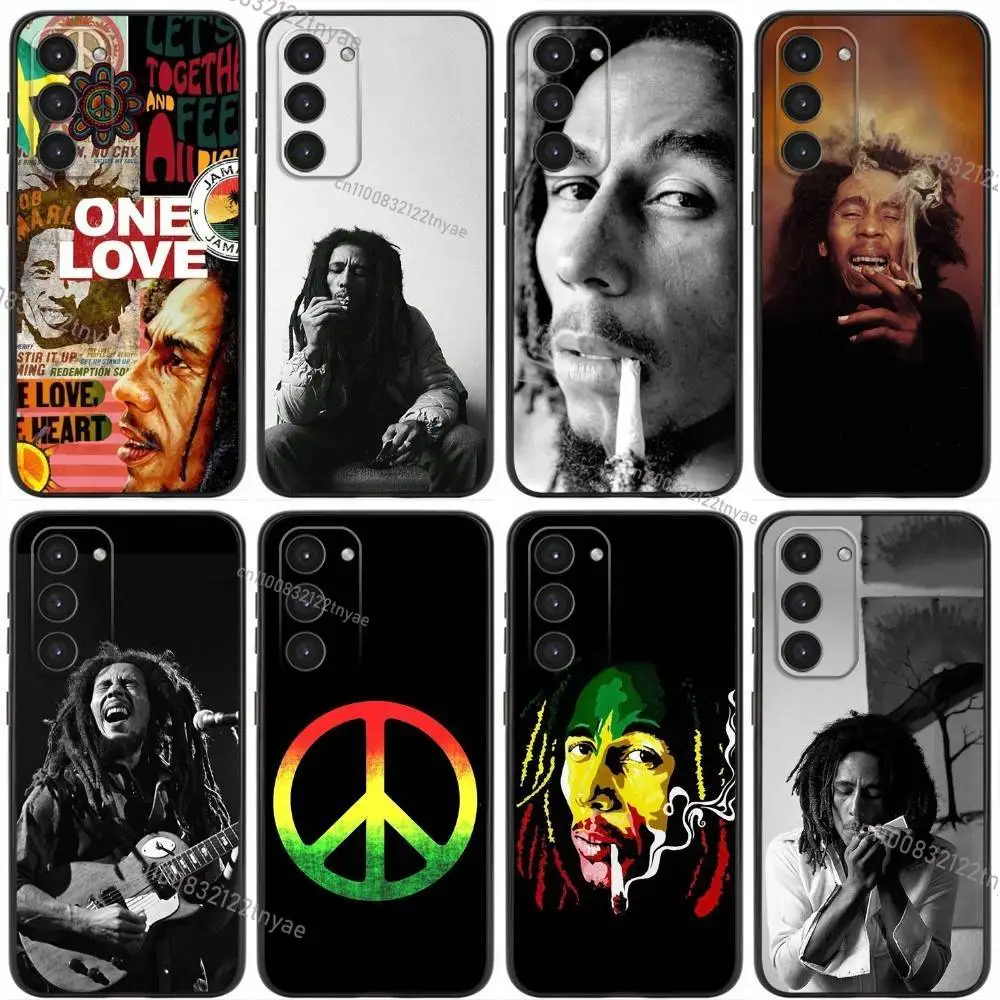 

Bob Marley Weed Smoking Phone Case For Samsung Galaxy A20,21s,22,31,32,52,53,72,73,80,91 Soft Liquid Silicone Black Cover