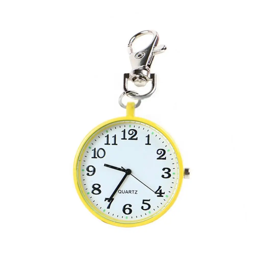 Unisex rodada Dial enfermeira quartzo bolso relógio, analógico, médico chaveiro, moda