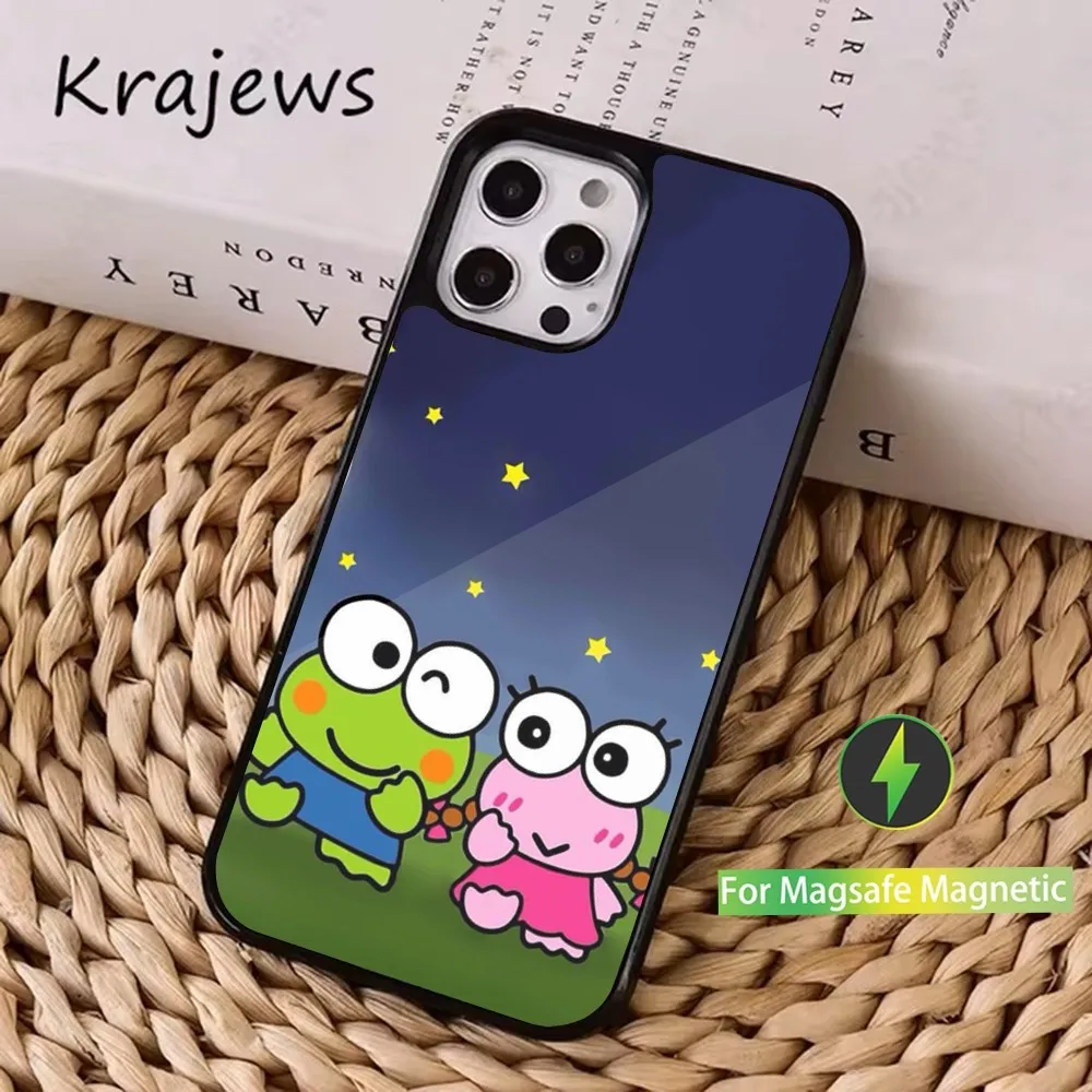 Cartoon K-Keros K-Keroppis Phone Case  For iPhone 16,15,14,13,12,11,Pro,Max,Plus,Mini, Magsafe,Magnetic Wireless Charging Case