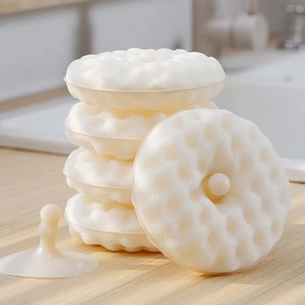 

Губка для чистки кухни, двусторонняя губка для мытья посуды с держателем на присоске, впитывающая губка для мытья посуды на кухне