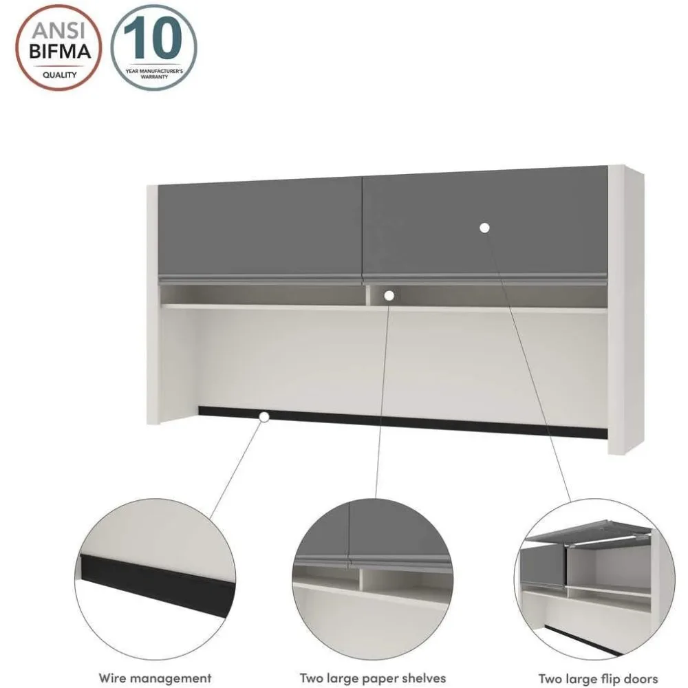 Accesorio de escritorio para silla, soporte para ordenador, configuración de oficina, muebles, Hutch para carcasa de escritorio estrecha, 71W,