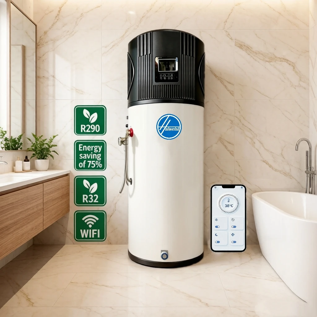 150L Indoor  Air Source Heat Pump Series High-Efficiency Electric With Smart App Temperature Control & Metal Casing