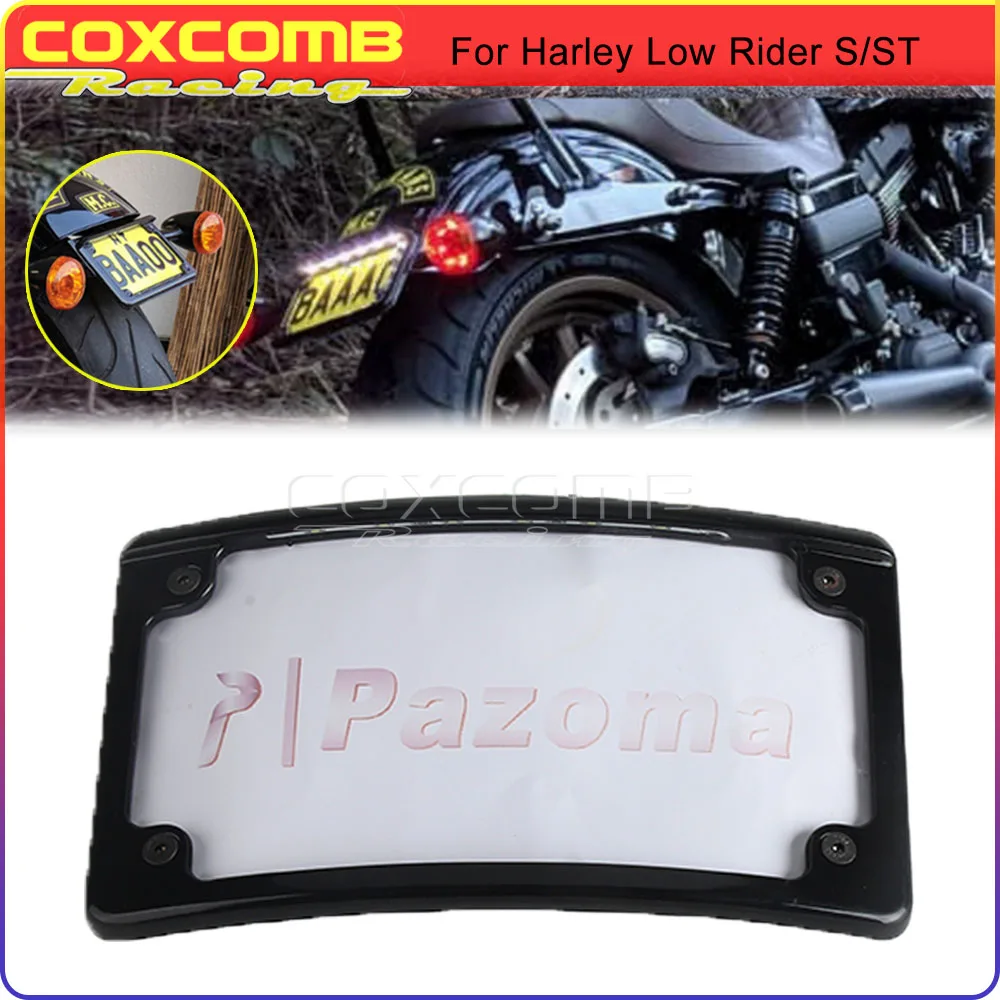 

Steel Motorcycle Rear Number License Mount Relocation Plate Bracket For Harley Low Rider S ST FXLRS FXLRST FXRST LED Tail Light