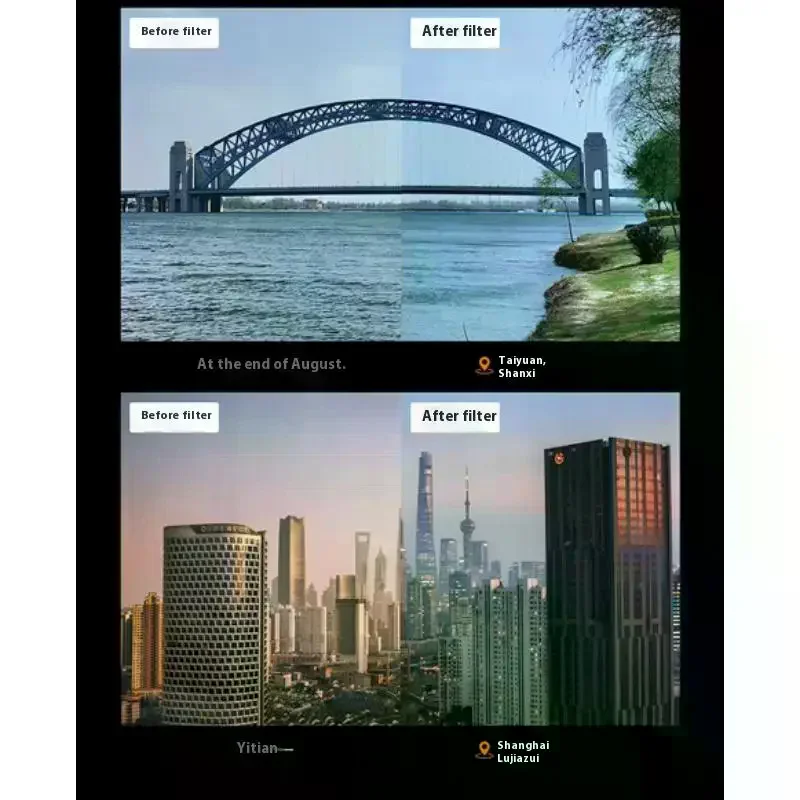 Ideal para Magsafe 16: conjunto de filtros CPL de 52 mm e clipe de lente de câmera com polarizador circular magnético