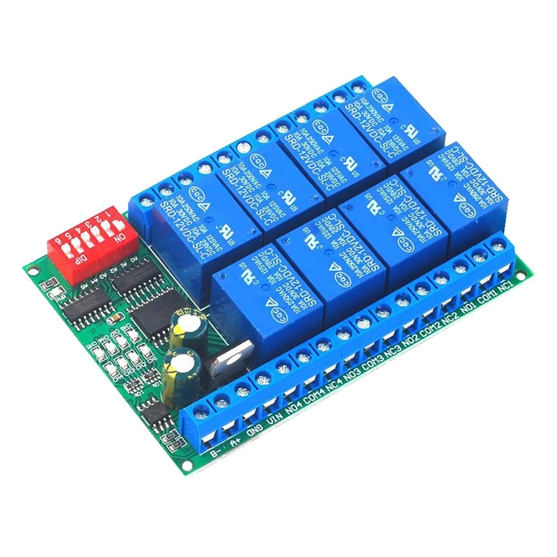 12V 8 Channel RS485 Relay Serial Remote Control Switch PLC Control Board