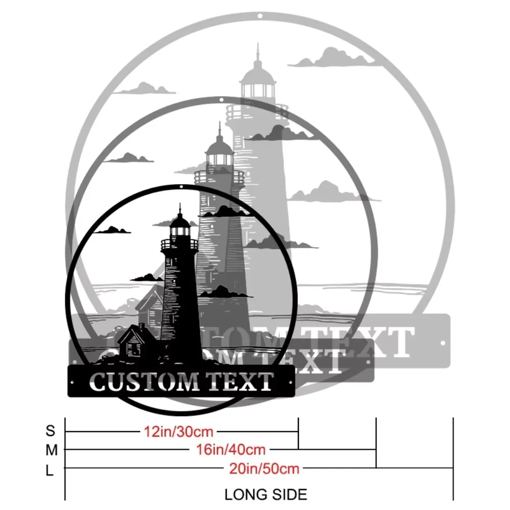 Custom Seaside Lighthouse Sign Personalized, Durable for Long term Use, Ideal Beach House Wall Art, Must - Have Gift