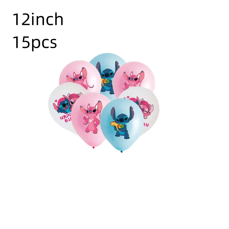 Décorations de fête d'anniversaire pour enfants, premier 6e anniversaire, ensemble de ballons Stitch, ballons mignons, fournitures de douche de bébé, cadeaux pour enfants