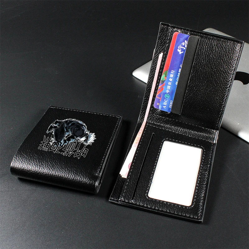 NEW J-Jujutsu K-aisen Men's Faux Leather Wallet Slim Credit Card Holder Coin Purse Multi-Color Pen Storage Perfect Birthday Gift