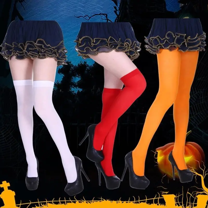 

T3LC Multi-color Halloween Stockings for Women Sexy Tight Pantyhose Party Stockings
