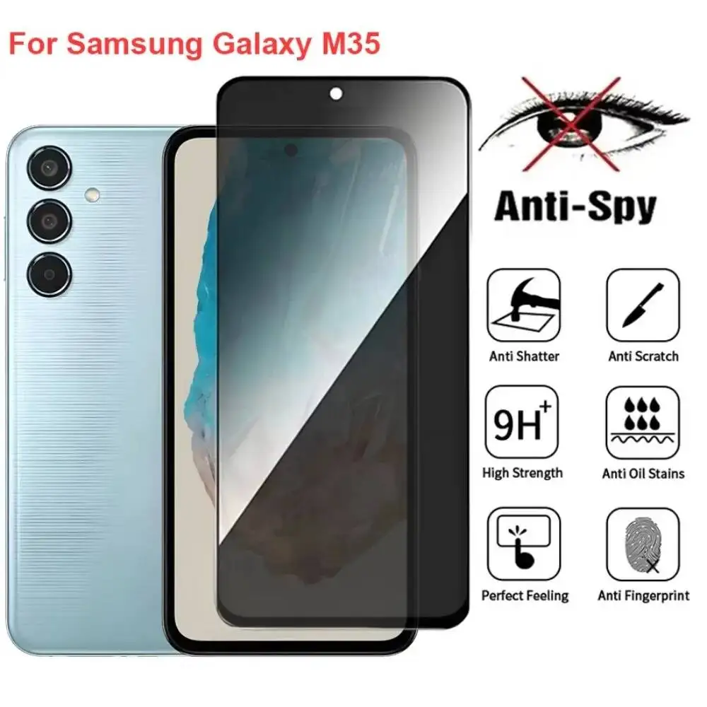 For Samsung Galaxy M35 SM-M356B Anti Spy Privacy Tempered Glass Screen Protector Compatible For Galaxym35 Phone Film