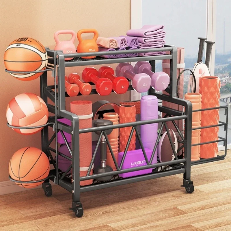 Yoga Mat Storage Basket High-capacity Household Sports Equipment Sorting Tool Multifunctional Fitness Article Organization Rack