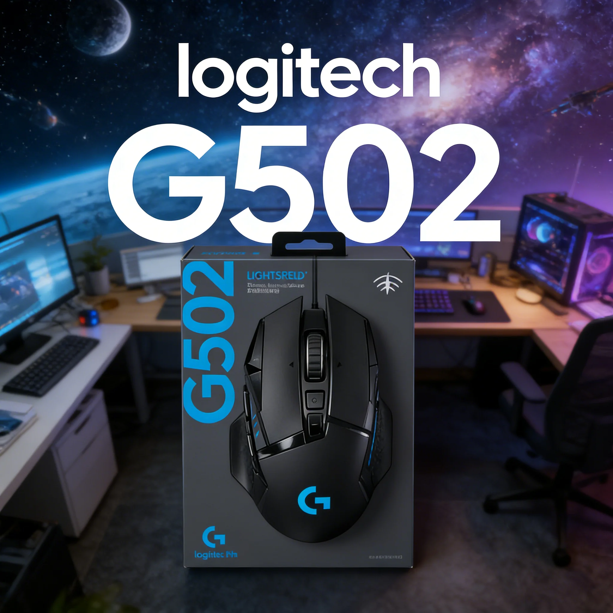 

Logitech G502 HERO RGB Professional Gaming Mouse 25K DPI with 11 Programmable Buttons Dual-Mode Scroll Wheel Adjustable Lighting