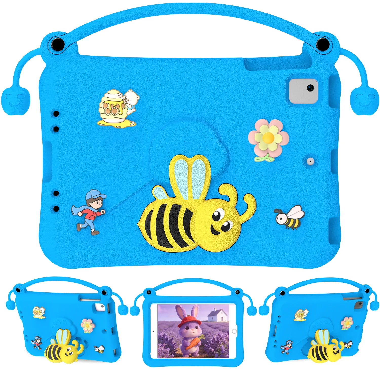 

Чехол EVA для iPad mini (2019) 7,9 дюйма / mini 4 / 3 / 2 / Mini Bee Style, чехол-подставка для планшета с ручкой для переноски