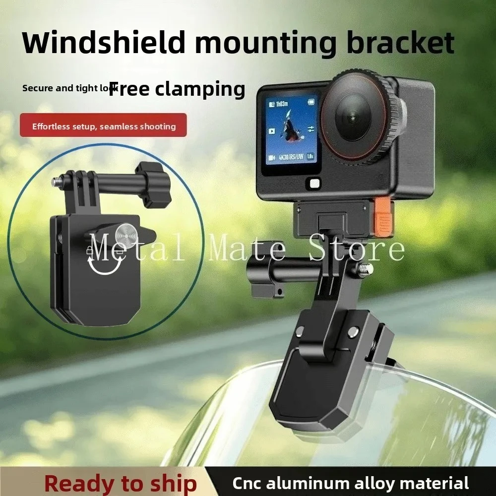 Suitable for motorcycle windshield clip, sports camera, electric vehicle glass fixing bracket, riding