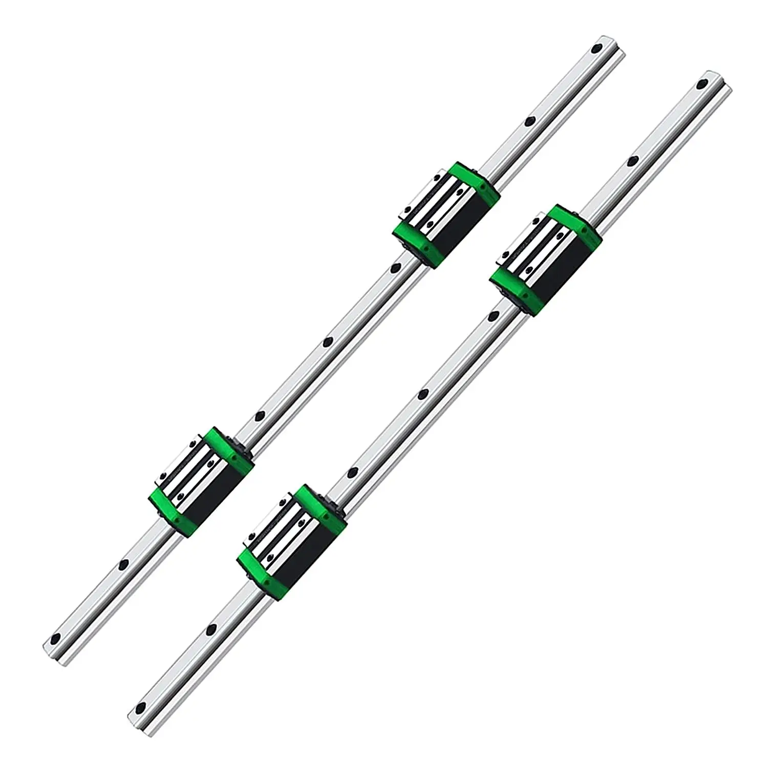 HGR20 Linear Guide Rail 2Pcs HGR20 Linear Slide Rails + 4Pcs HGH20CA Linear Blocks Bearing Block CNC Parts for Automated Printer