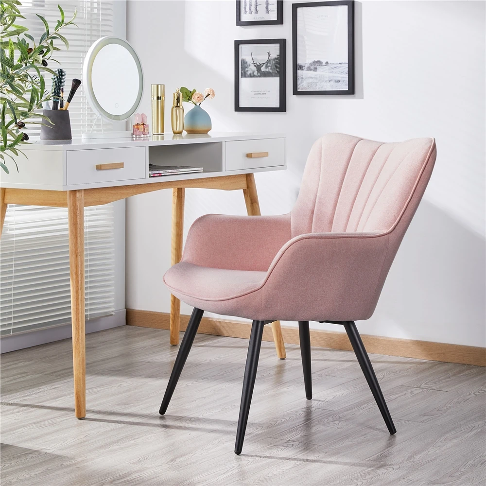 

Upholstered Fabric Modern Accent Chair Wingback Chair(Us Stock)