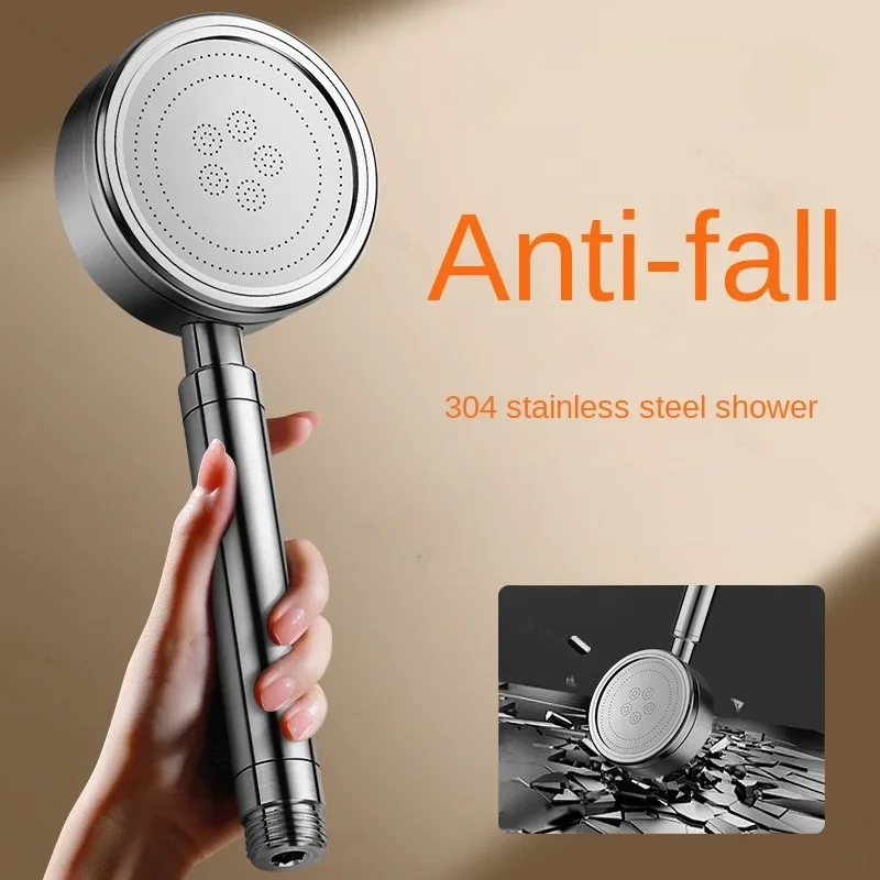 304 stainless steel pressurized shower head bath super powerful water discharge shower pressurized rain shower head set