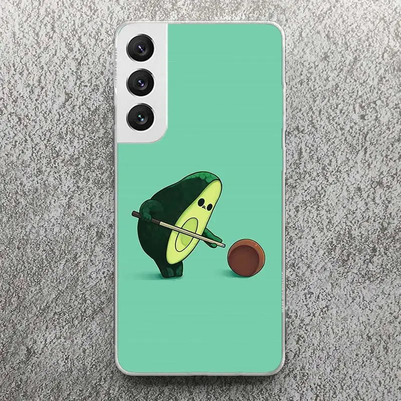 Cartoon Fruit Avocado Print Soft Case for Samsung Galaxy S24 S23 S22 Ultra S21 S20 FE S10 Plus Phone Shell S9 S8 + S10E Pattern