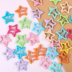 10pcs Metal Star Colorful Pentagram Hairpin Star Sweet Cool Cute Versatile Hair Clips for Girls BB Hairclip  Accessories