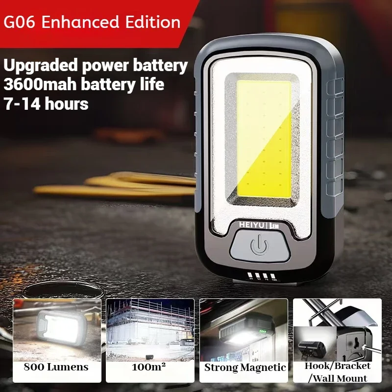 

Rechargeable LED Magnetic Work Light - Super Bright Strong Light for Auto Repair Maintenance Handheld Flashlight