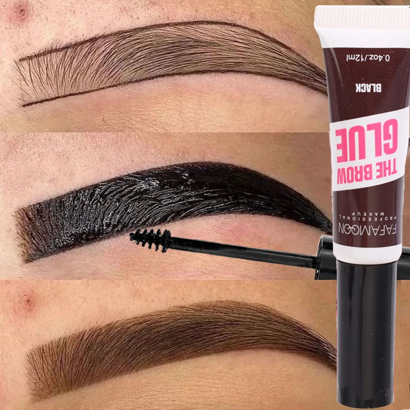 Semi Permanent Eyebrow Dye Tint Gel Makeup Waterproof Black Brown Matte Brow Cream Quick Dry Eyebrow Tattoo Enhancer Cosmetics