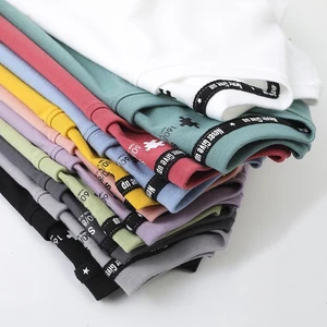 Bông ngắn tay ngắn của phụ nữ Wavlatii, áo lớn, mùa hè, màu tím, thời trang rắn, giản dị, 210 GSM, Mới, WT2470 10 Áo sơ mi phụ nữ Roxa bán hàng chính - №9