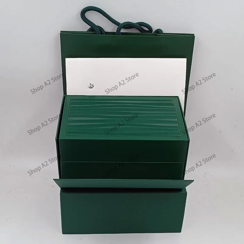 Watch Box With Wave Pattern Design, Green Gift Packaging Set For Men And Women, Jewelry Storage OrganizerGoods view 4