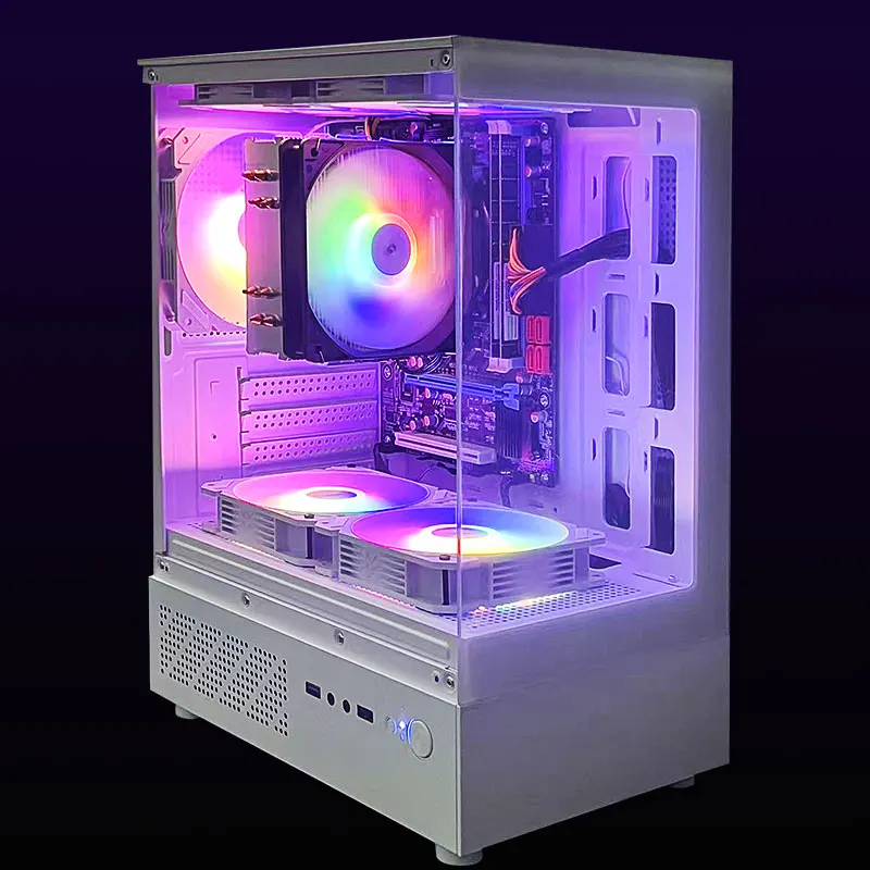 PC da gioco con CPU Core i7 / SSD 512G/16 GB momery 3200 MB DDR3/Windows 11 con grafica HD4600/giocatore per PC bianco