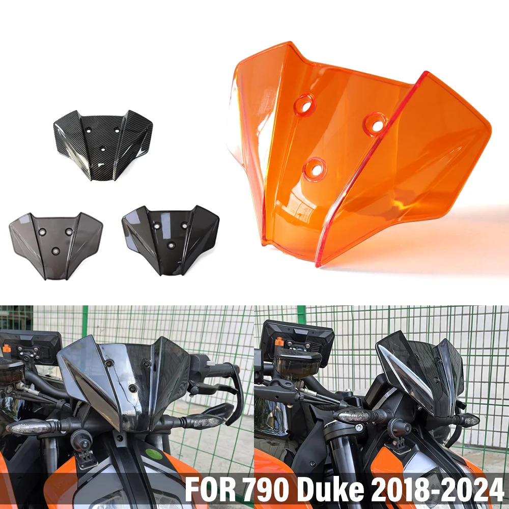

Передний обтекатель мотоцикла, лобовое стекло для 790 2018-2024 L DUKE/890 L R GP DUKE, ветровые дефлекторы, защитные аксессуары