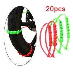 20x Motorcycles Tire Chains Tyre Cable Belt Anti Skid Anti Slip Wheel Snow