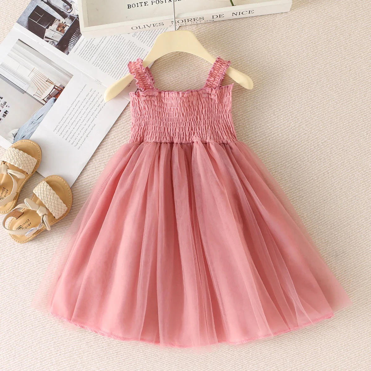 Summer Girls Dress 2025 Fashion Rainbow Mesh Princess Dresses for Kids Cute Children's Costume 1-8years Toddler Party Clothes