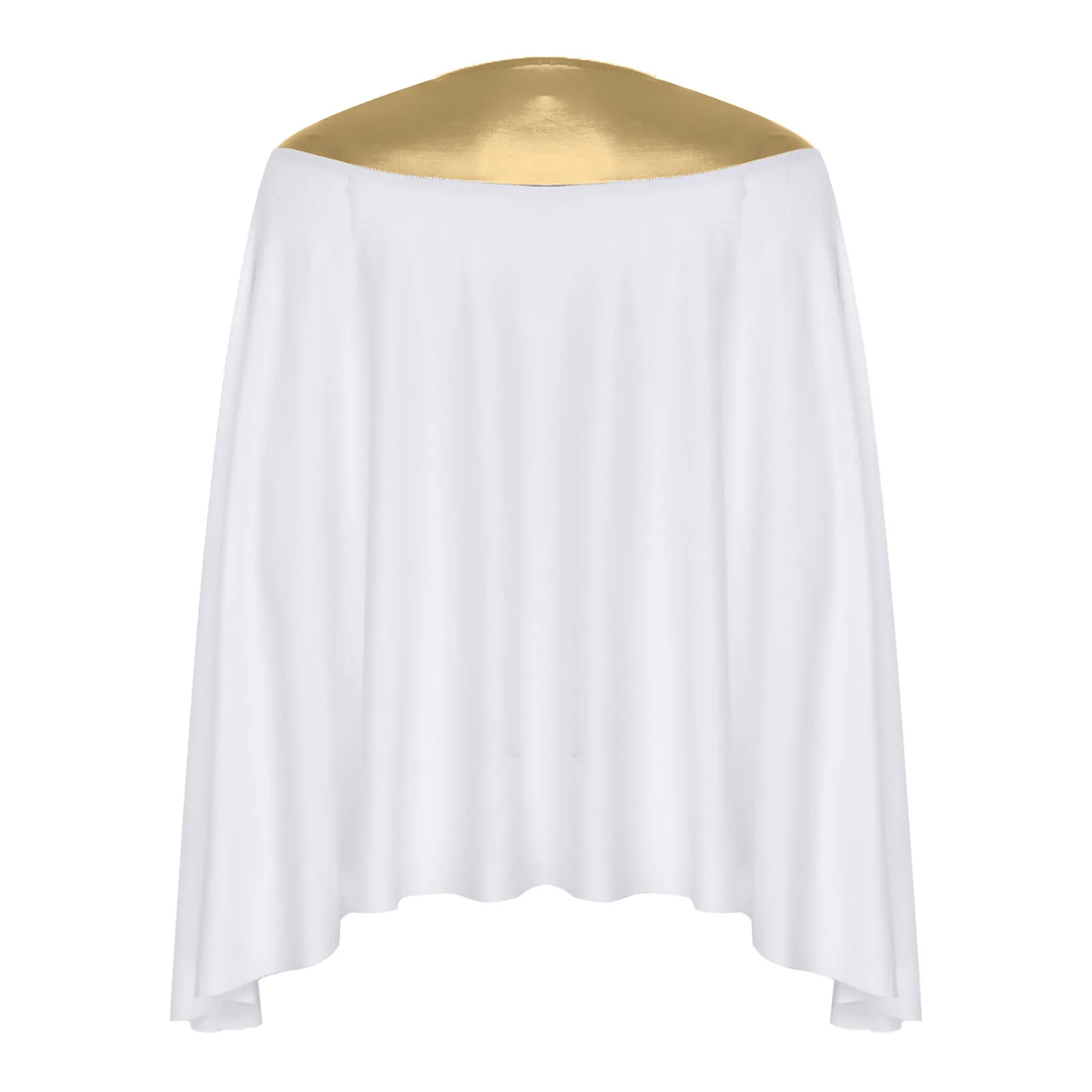 

Women Liturgical Worship Dance Cape Metallic Patchwork Pullover Cloak Overlay Shirt for Praise Dance Church Choir Performance