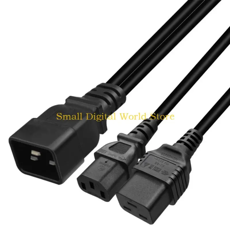77UB C20 إلى C13 + C19 سلك الطاقة IEC320 C20 ذكر إلى C13 + C19 أنثى محول طاقة كابل تمديدي للمحول الحبل 1FT/0.32 متر #6