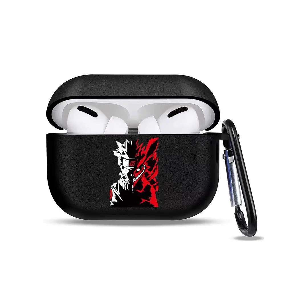 ناروتو عيون سماعة جراب هاتف ل أبل AirPods 1 2 3 برو 4 Pro2 2nd لطيف ناروتو سماعة رأس بخاصية البلوتوث سماعة غطاء ناعم