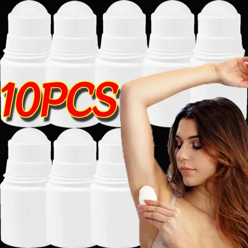 Botella de rodillo blanca de plástico de 30/50ml, botellas vacías rellenables para desodorante DIY, aceite esencial, Perfume, contenedor de cosméticos líquidos