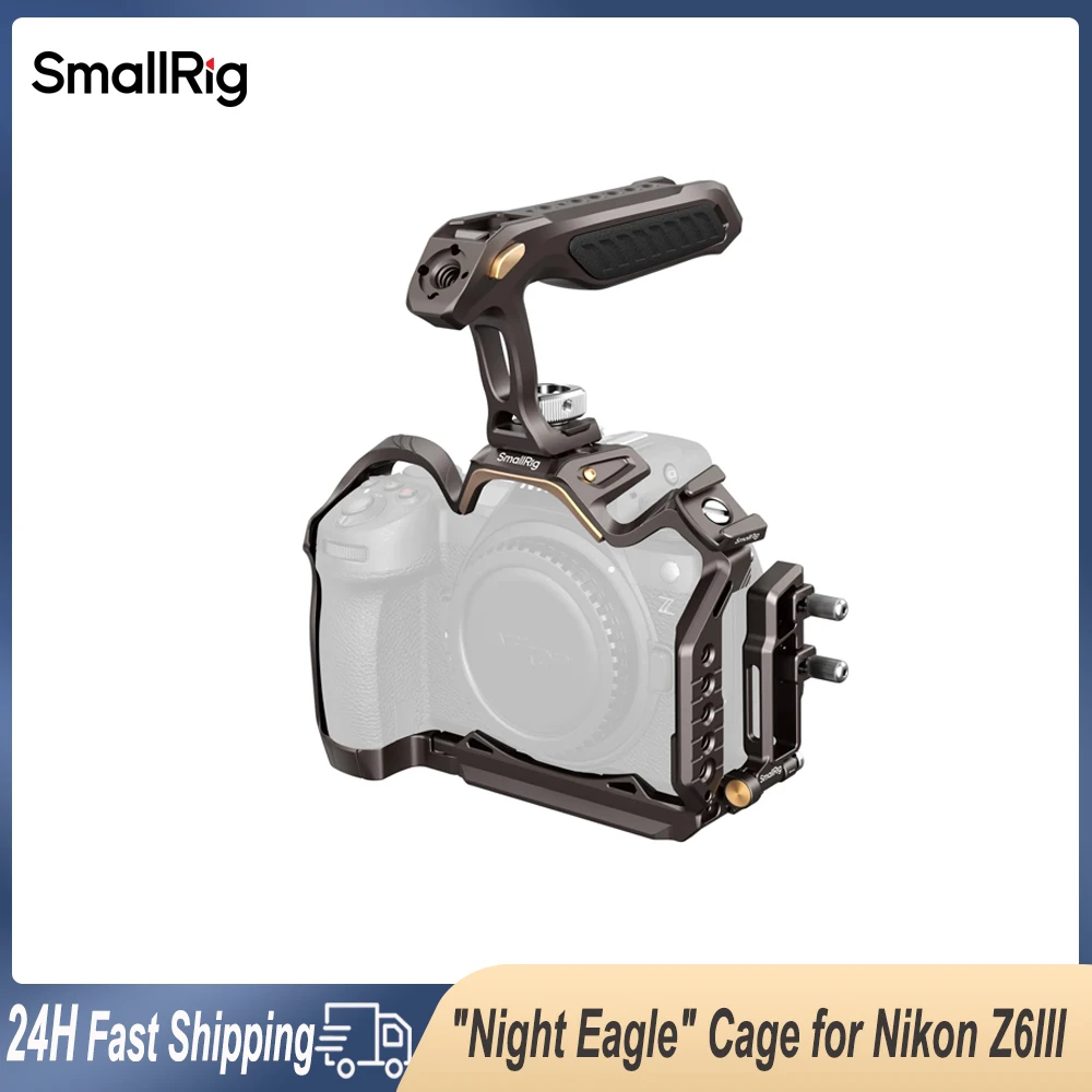 

SmallRig "Night Eagle" Camera Cage Kit for Nikon Z 6III Aluminum Alloy Cage Rig with Handle ARRI/threaded Hole Cold Shoe Mount