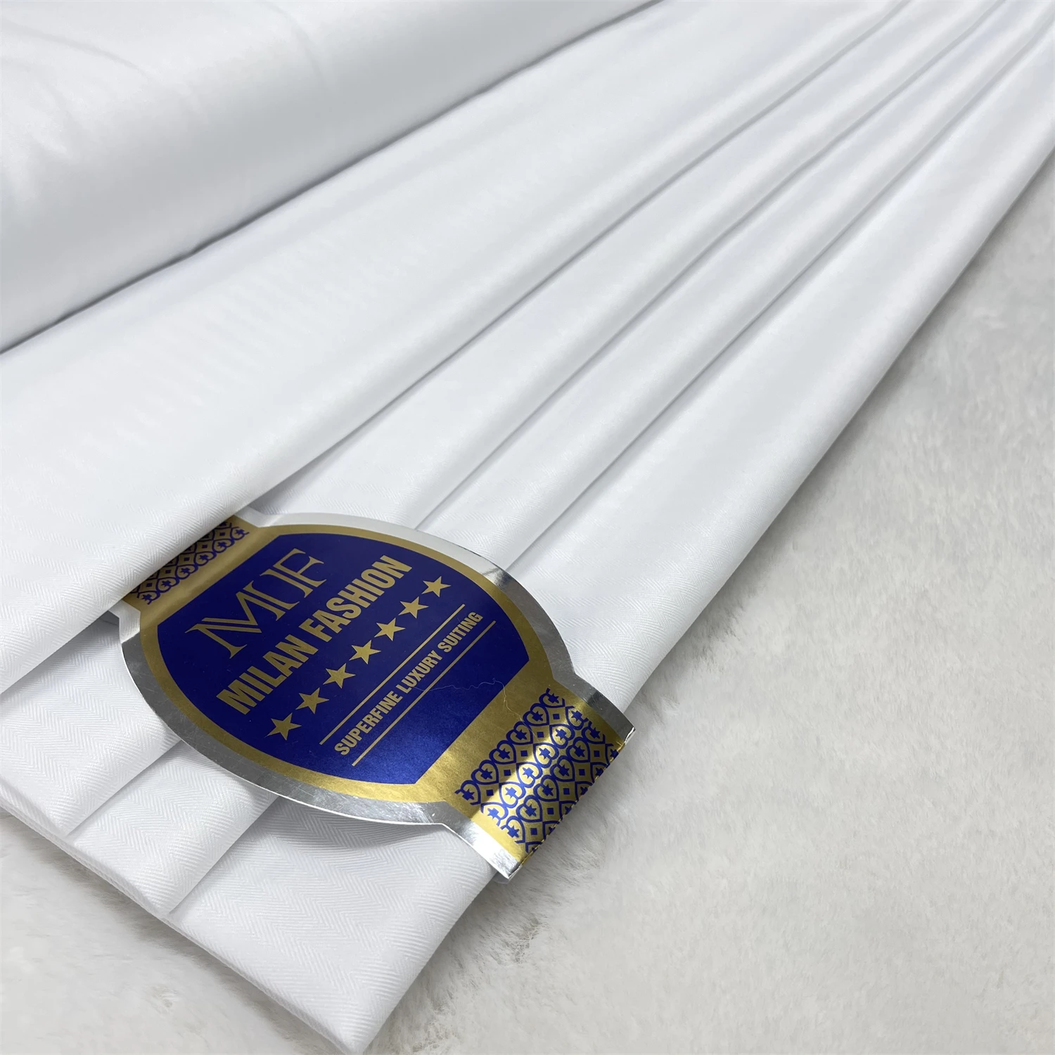 

Fashion White African Atiku Lace Fabric TR Men Fabric Material Hot Sales Soft Senator Wear Suit Fabric For Men Garment Sewing 74