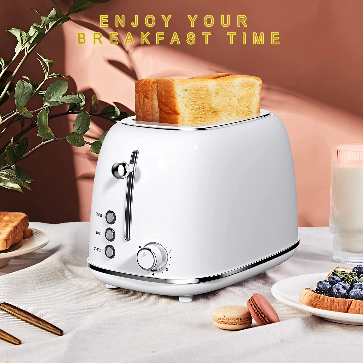 toasters with defrost reheat function 2 slices household appliance electric bread toasters with grill