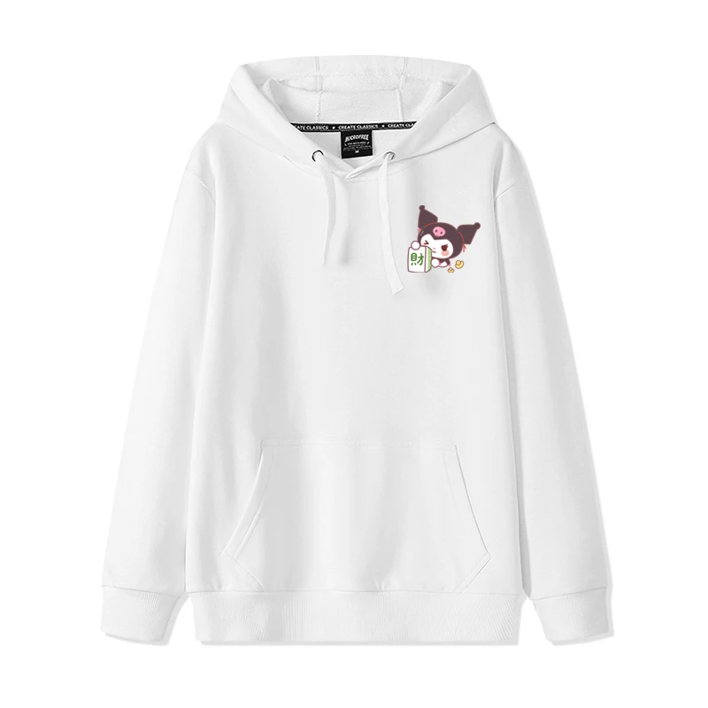 Sweet Hooded Sweater Kuromi Korean Cinnamoroll Girlfriend Wear Sanrio Sister Wear Melody Pullover Jacket Pom Pom Purin Daily