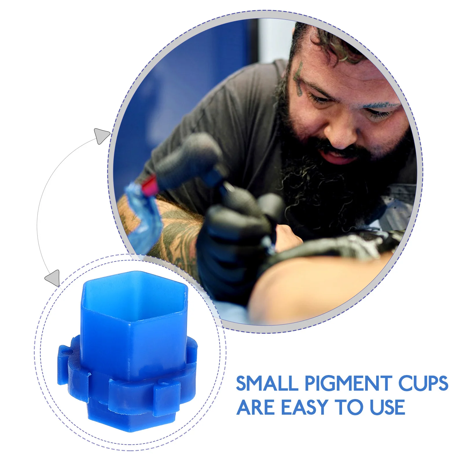 

200 шт., чашки для чернил для татуировки, утолщенные контейнеры для пигментов, устойчивое к разливу основа, идеально подходит для тату-салонов, художников на работе