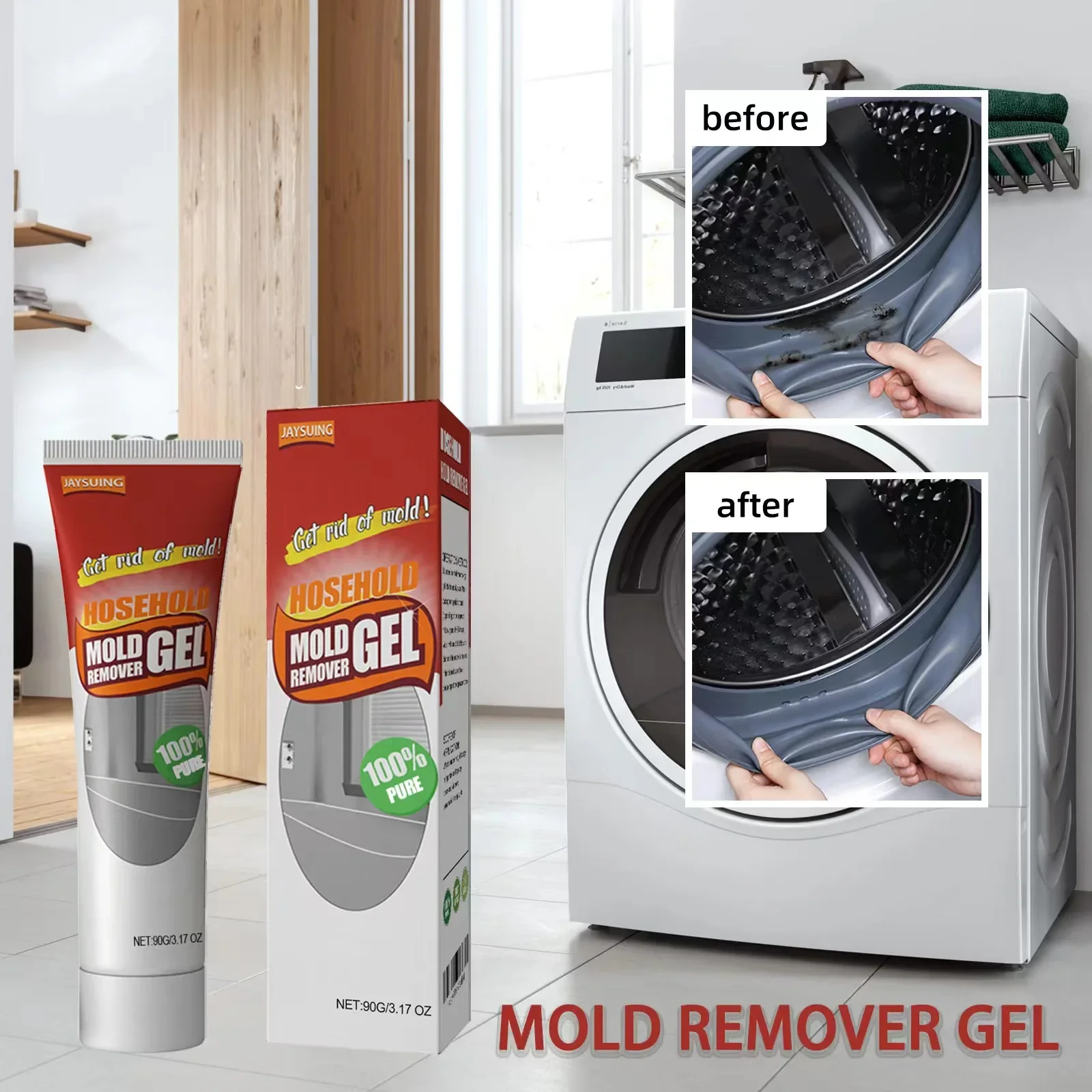 

House Mold Remover Gel Deep Down Wall Mold Mildew Remover Cleaner Caulk Gel Household Remover Gels Sinks Walls Tiles