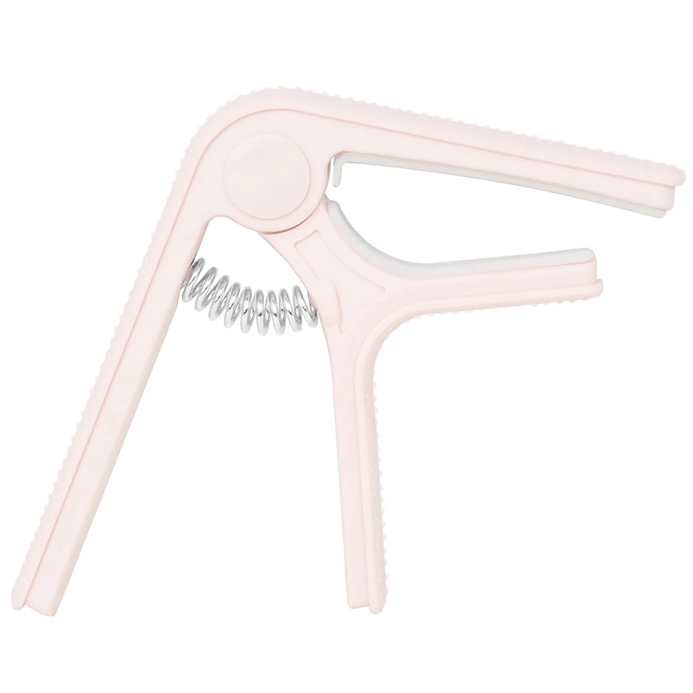 

Guitars Plastic Silicone Protective Ukulele Universal Capo Clip with Anti-slip Points Electronic Tuner Ballad Acoustic Pink Man