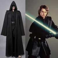 Anakin Skywalker movie costume for adult man Halloween costume black cape costume