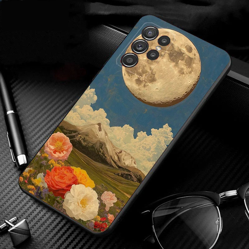 

Clound Moon Star Night Phone Case For Samsung Galaxy S25 S24 S23 S22 S21 Ultra S24 S23 S22 S21 S25 Plus S24 S20 FE