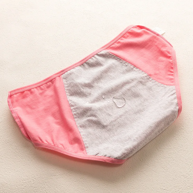 Physiological Underwear Pure Cotton Girl Menstrual Period Antibacterial Crotch Breathable Leak-Proof Briefs