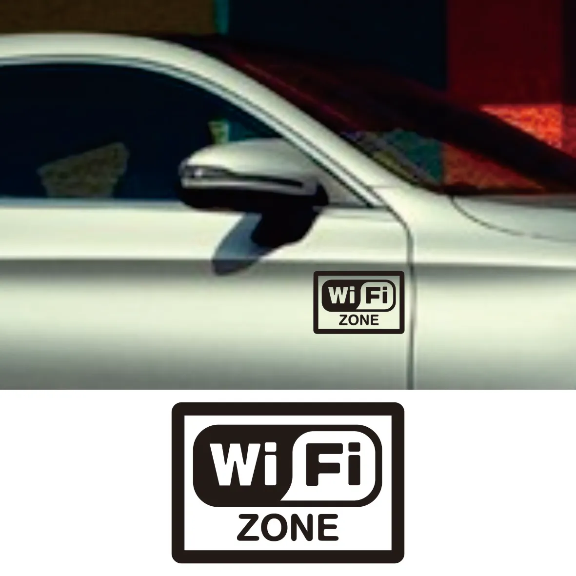 

Interesting WIFI Zone Car Stickers Motorcycle Vinyl Decal Waterproof Car Styling Car Accessories Pegatinas Para Coche