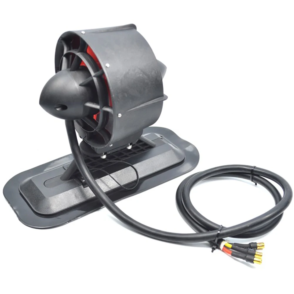 Propulsor submarino de 12-24V y 1280W, Motor sin escobillas de empuje de 23,1 libras/25,4 libras con Base y conexión, para robot submarino, kayaks y barcos