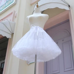 Women's Elastic Chiffon Petticoat Puffy Tutu Tulle Skirt Princess Ballet Dance Pettiskirts Underskirt Multi Layer