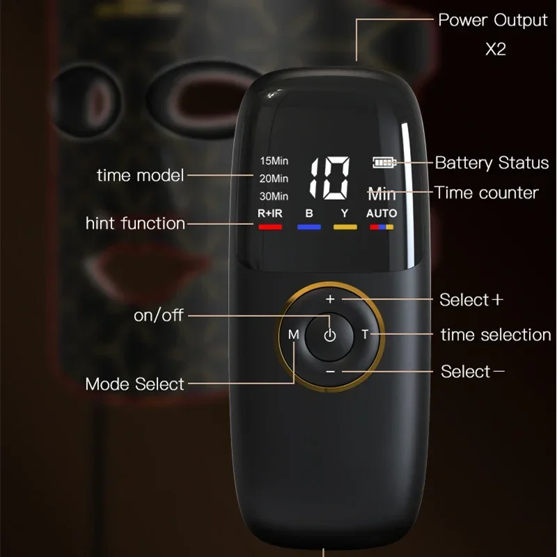 Infrarot-Rot, Blau, Gelb, 4 Farben, Lichttherapie, Anti-Aging-Photon-Verjüngung, flexible LED-Gesichtsmaske aus weichem Silikon